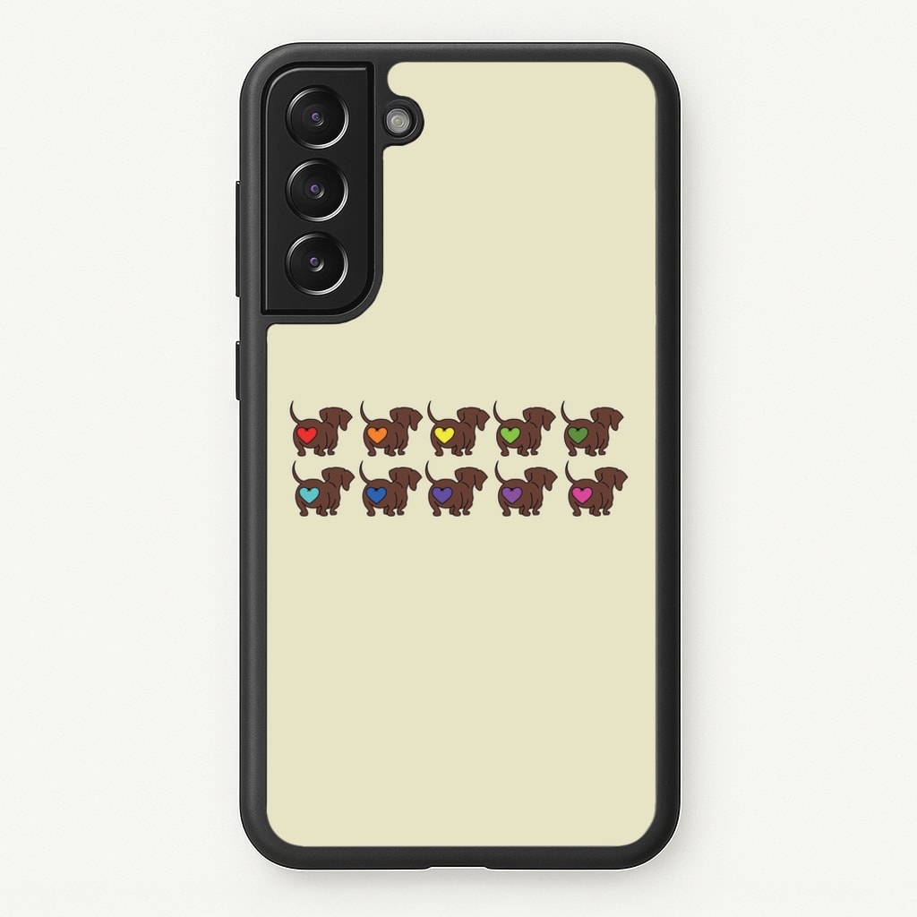 Love hearts - Dachshunds - Dachshunds Phone Case for Galaxy S21FE