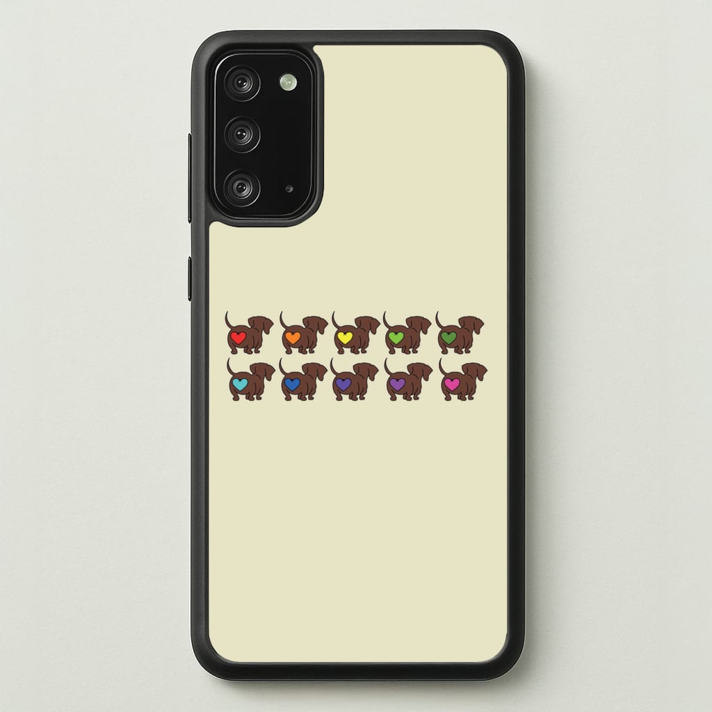 Love hearts - Dachshunds - Dachshunds Phone Case for Galaxy Note 20