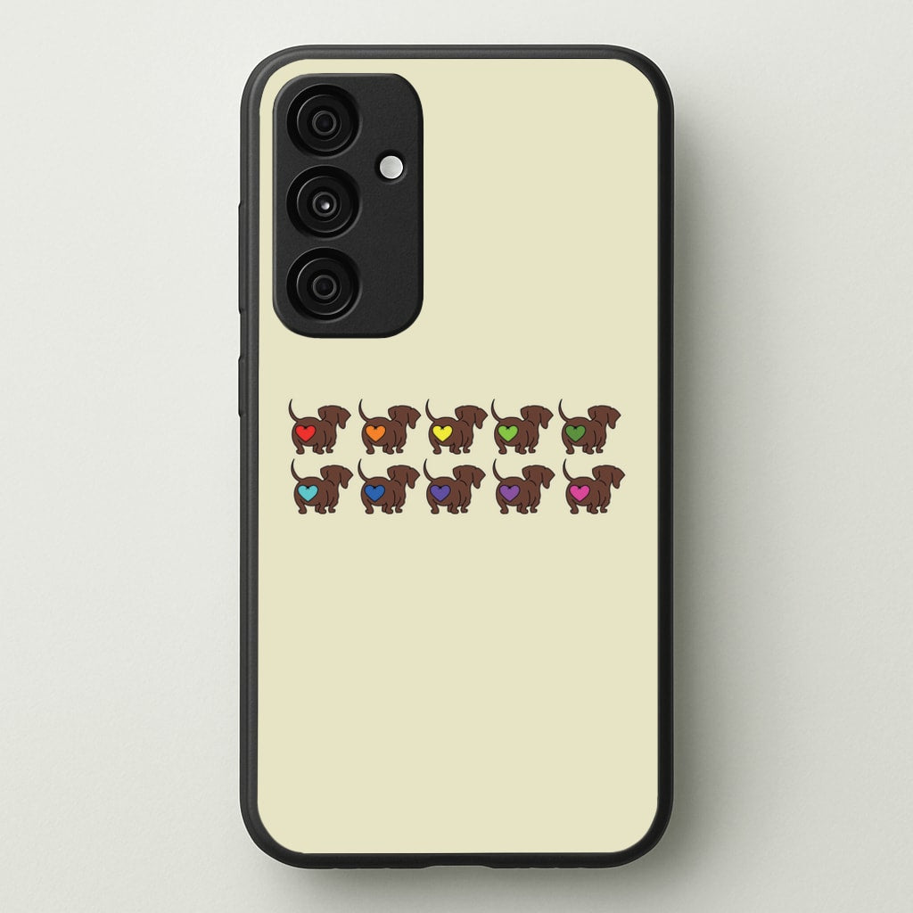 Love hearts - Dachshunds - Dachshunds Phone Case for Galaxy A35