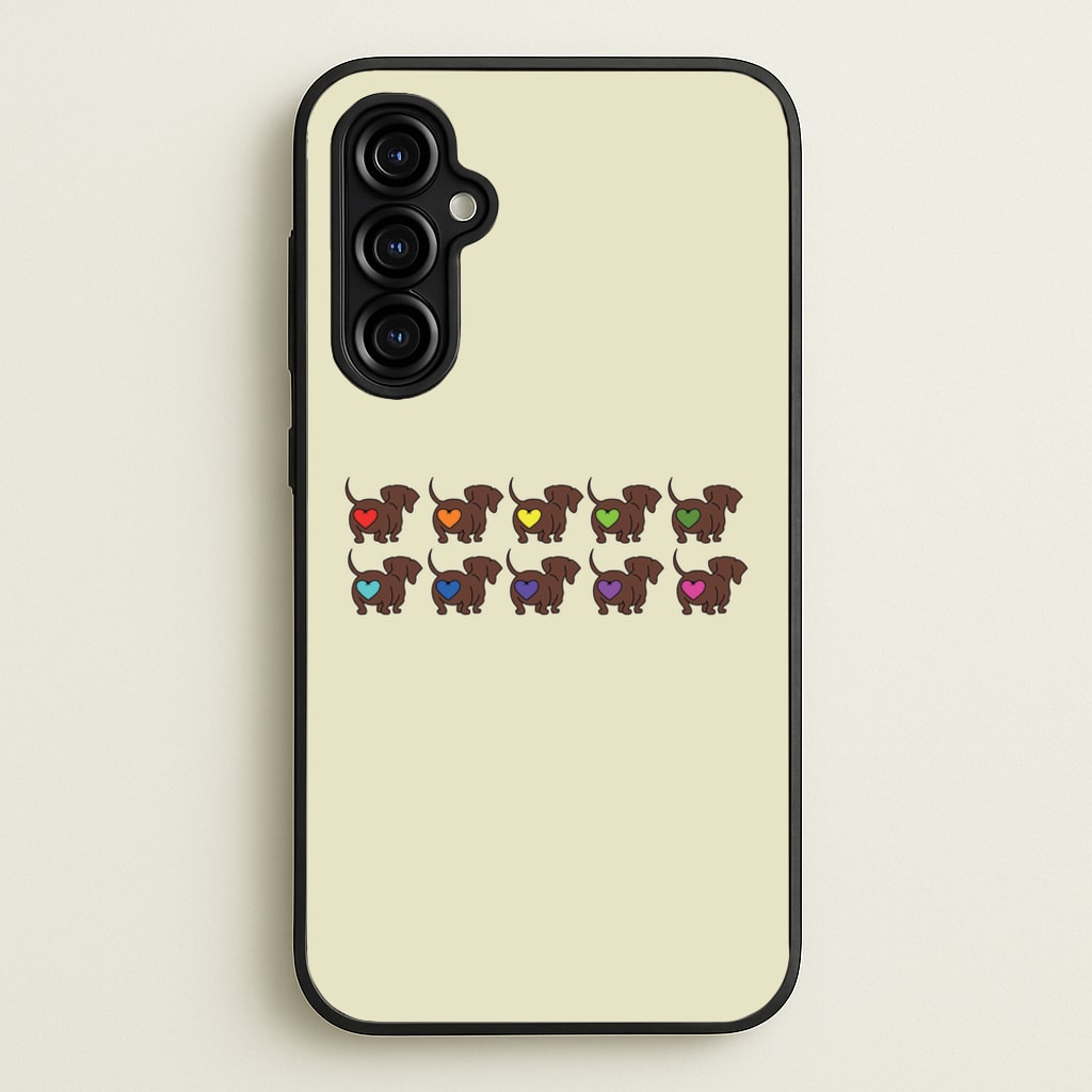 Love hearts - Dachshunds - Dachshunds Phone Case for Galaxy A54