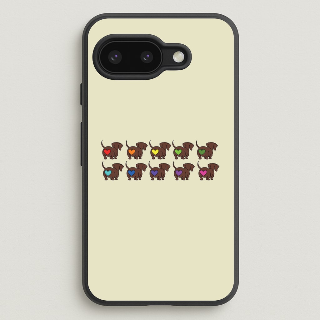 Love hearts - Dachshunds - Dachshunds Phone Case for Google Pixel 9a