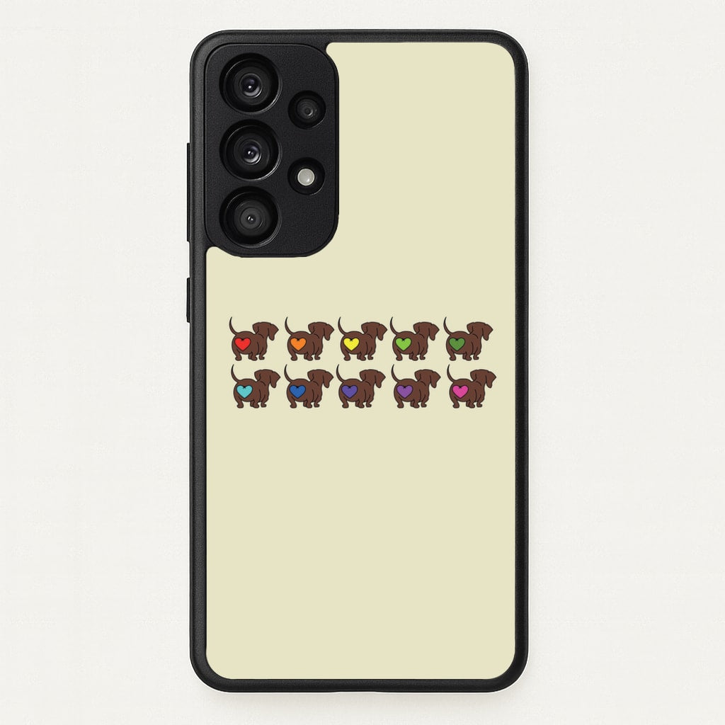 Love hearts - Dachshunds - Dachshunds Phone Case for Galaxy A53
