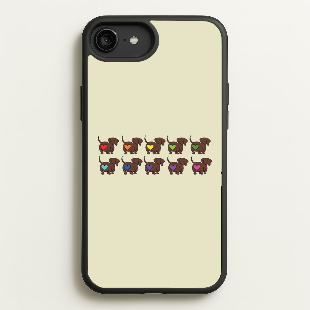 Love hearts - Dachshunds - Dachshunds Phone Case for iPhone 6 Plus / 7 Plus / 8 Plus