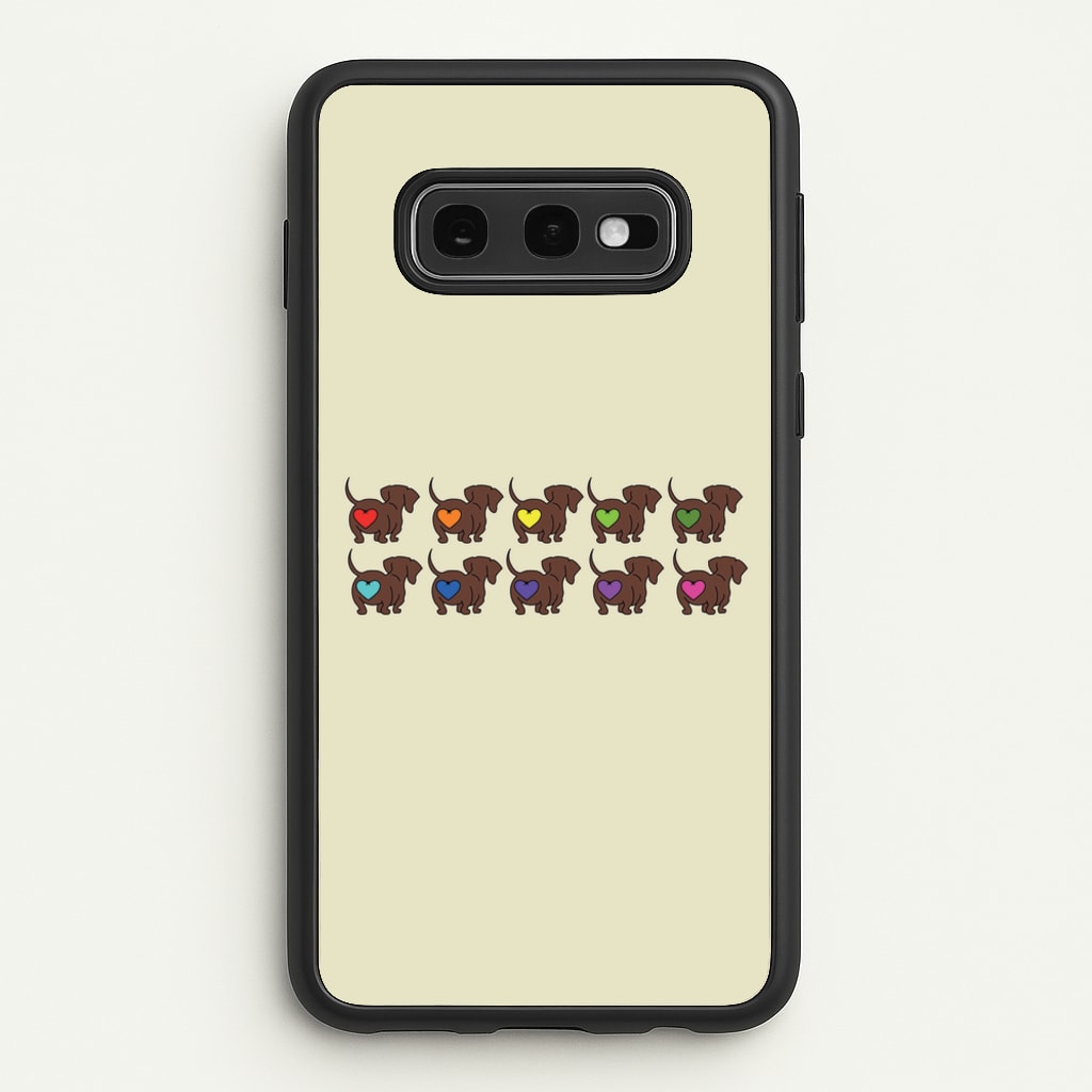 Love hearts - Dachshunds - Dachshunds Phone Case for Galaxy S10e