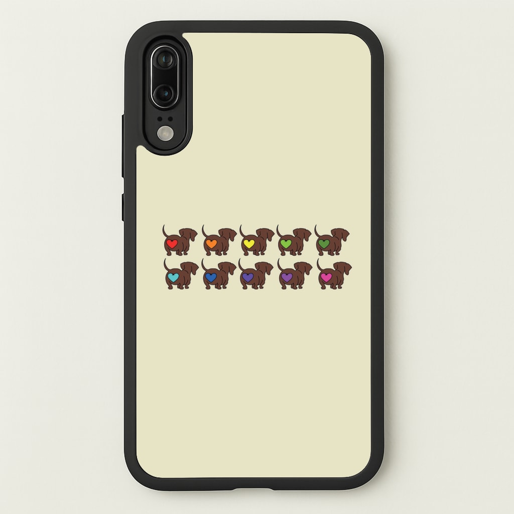 Love hearts - Dachshunds - Dachshunds Phone Case for Huawei P20