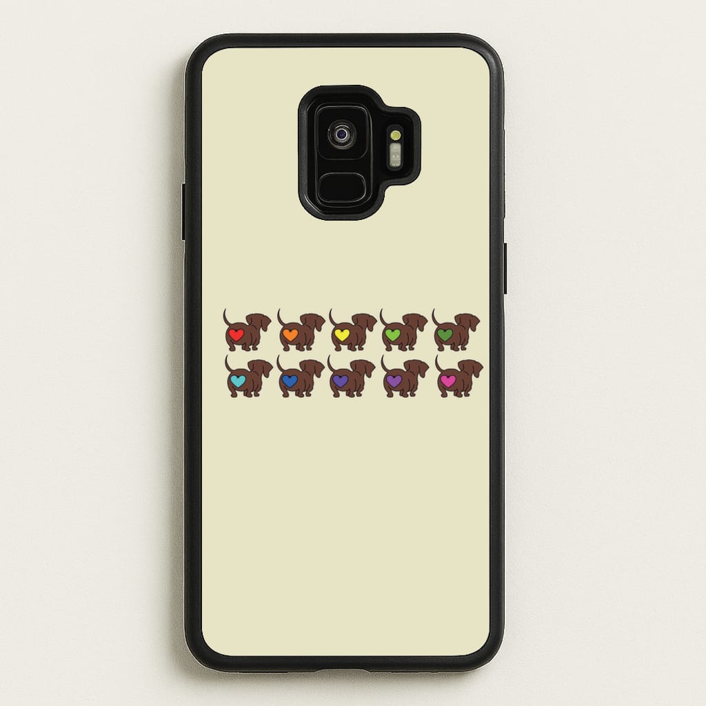 Love hearts - Dachshunds - Dachshunds Phone Case for Galaxy S9