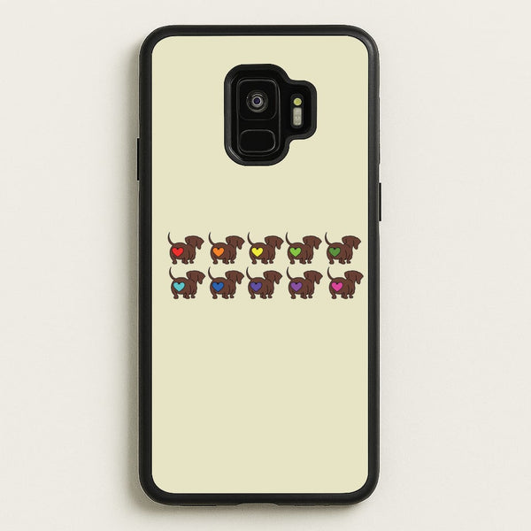 Love hearts - Dachshunds - Dachshunds Phone Case for Galaxy S9