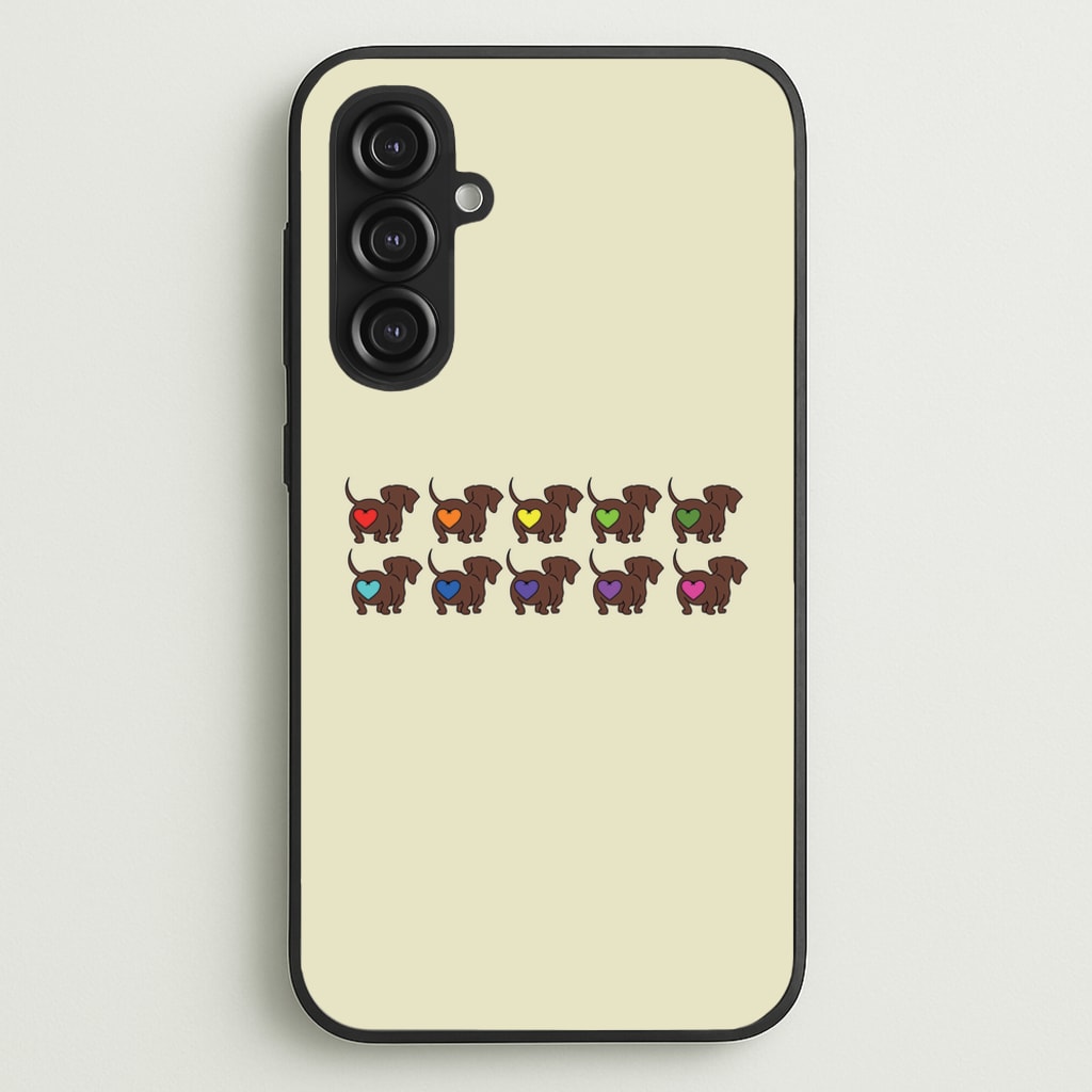 Love hearts - Dachshunds - Dachshunds Phone Case for Galaxy S23FE