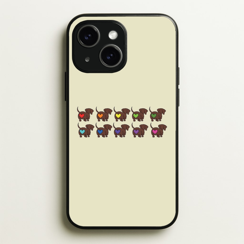 Love hearts - Dachshunds - Dachshunds Phone Case for iPhone 15