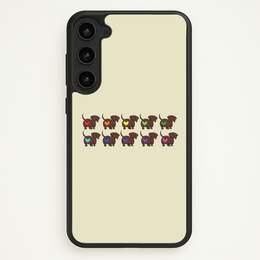 Love hearts - Dachshunds - Dachshunds Phone Case for Galaxy S23 Plus