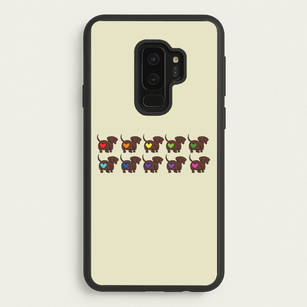 Love hearts - Dachshunds - Dachshunds Phone Case for Galaxy S9 Plus