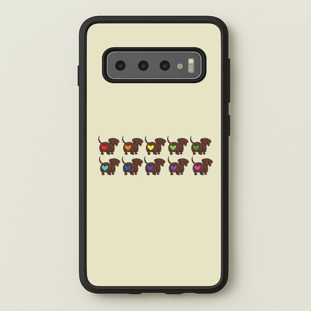 Love hearts - Dachshunds - Dachshunds Phone Case for Galaxy S10 Plus