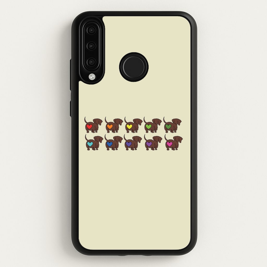 Love hearts - Dachshunds - Dachshunds Phone Case for Huawei P30 Lite