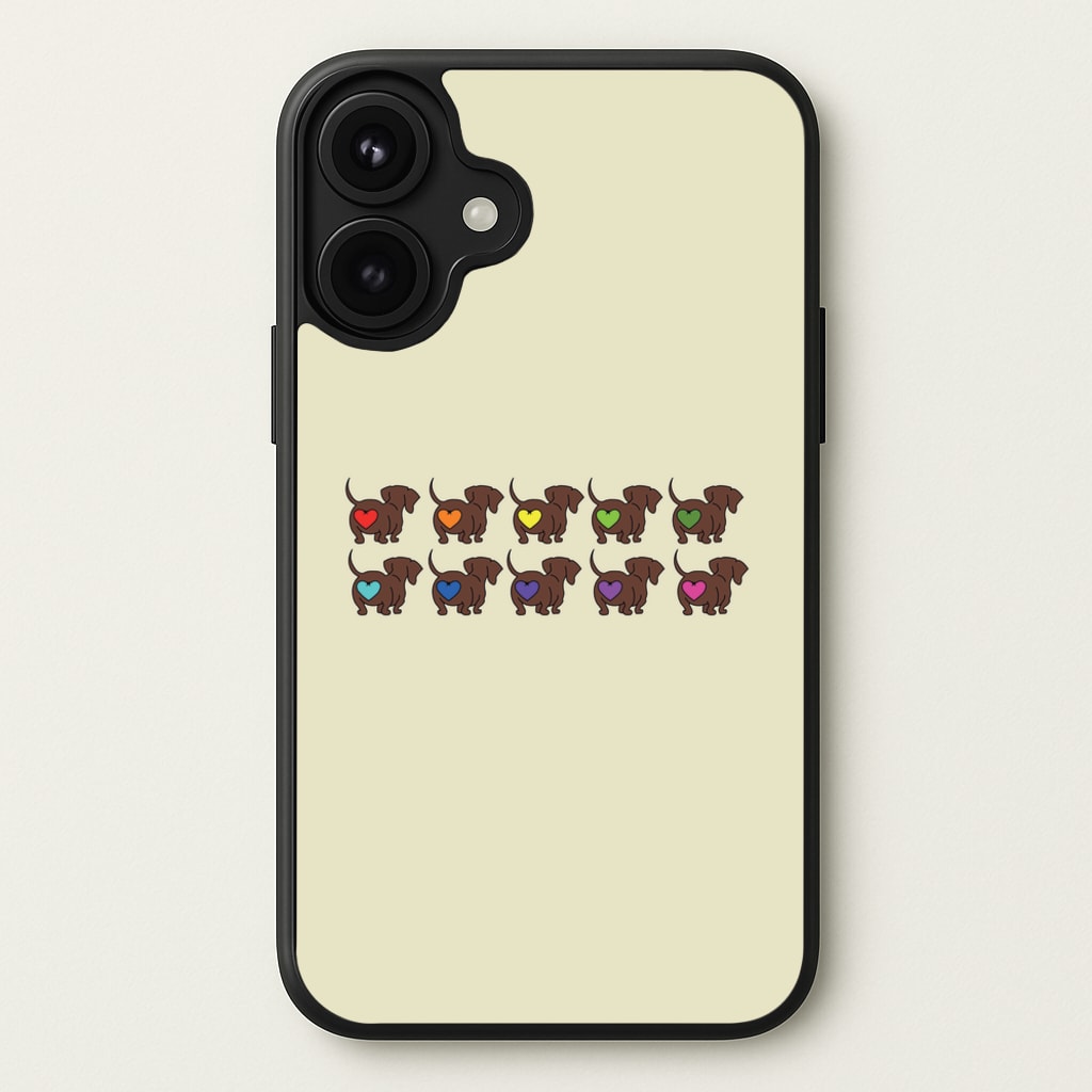 Love hearts - Dachshunds Phone Case for iPhone 17
