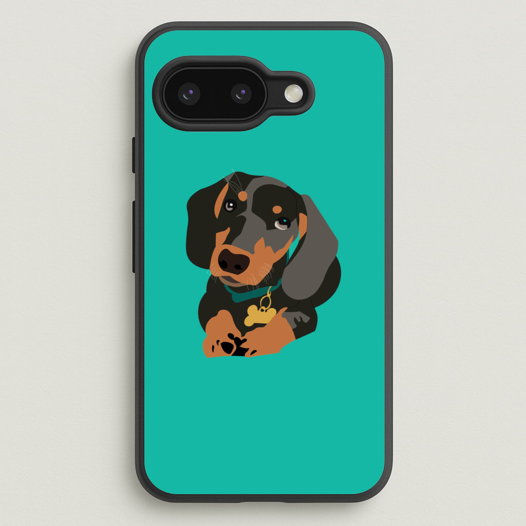 Black & brown - Dachshunds - Dachshunds Phone Case for Google Pixel 9a