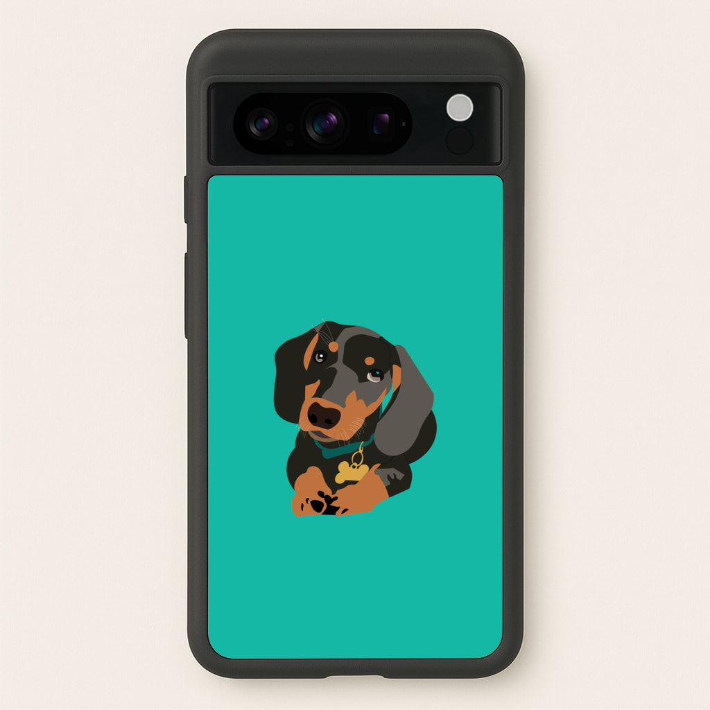 Black & brown - Dachshunds  - Dachshunds Phone Case for Google Pixel 8 Pro