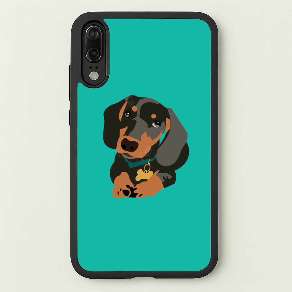 Black & brown - Dachshunds  - Dachshunds Phone Case for Huawei P20
