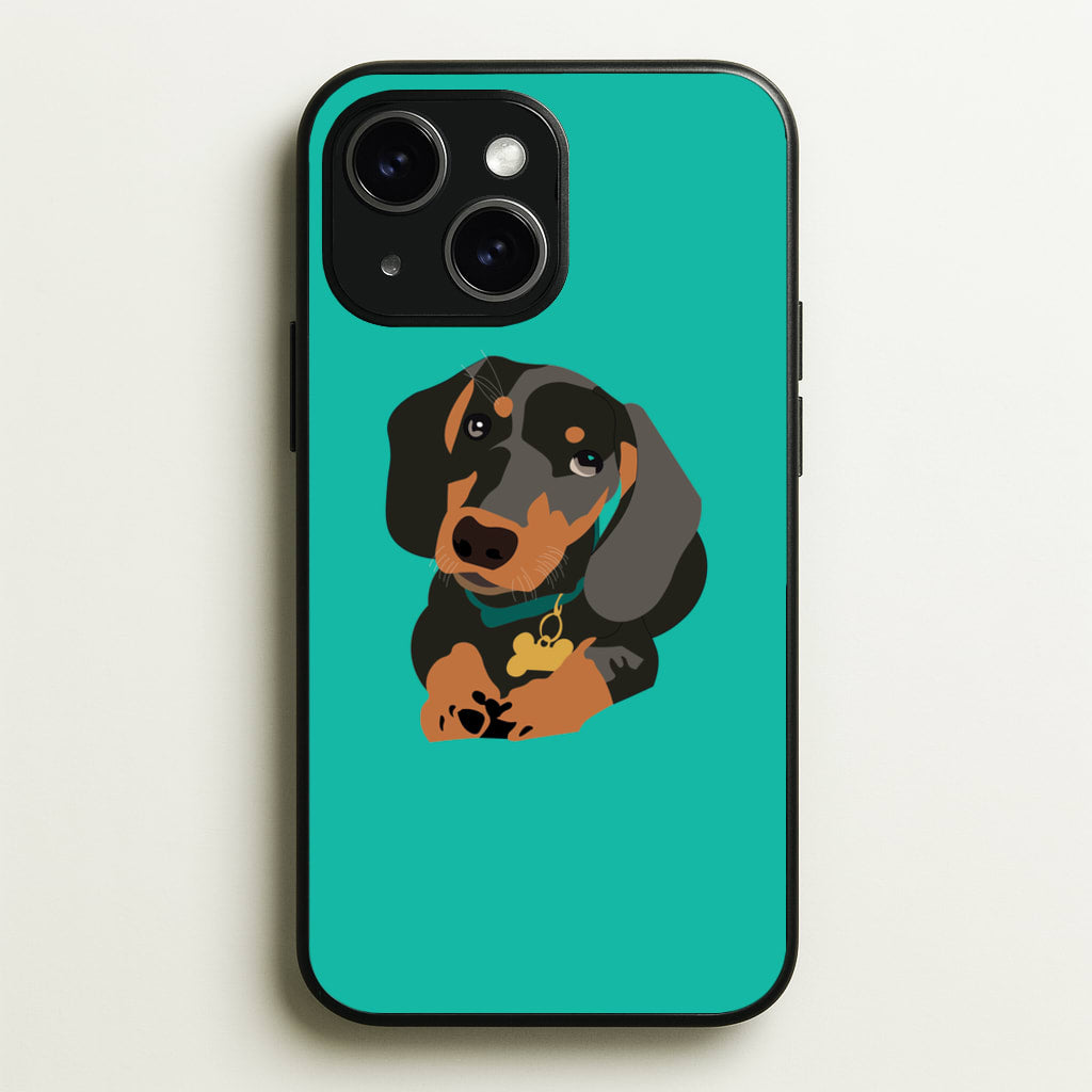 Black & brown - Dachshunds  - Dachshunds Phone Case for iPhone 14