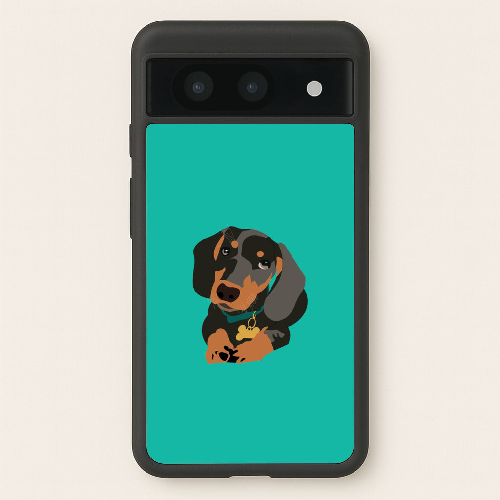 Black & brown - Dachshunds - Dachshunds Phone Case for Google Pixel 8a