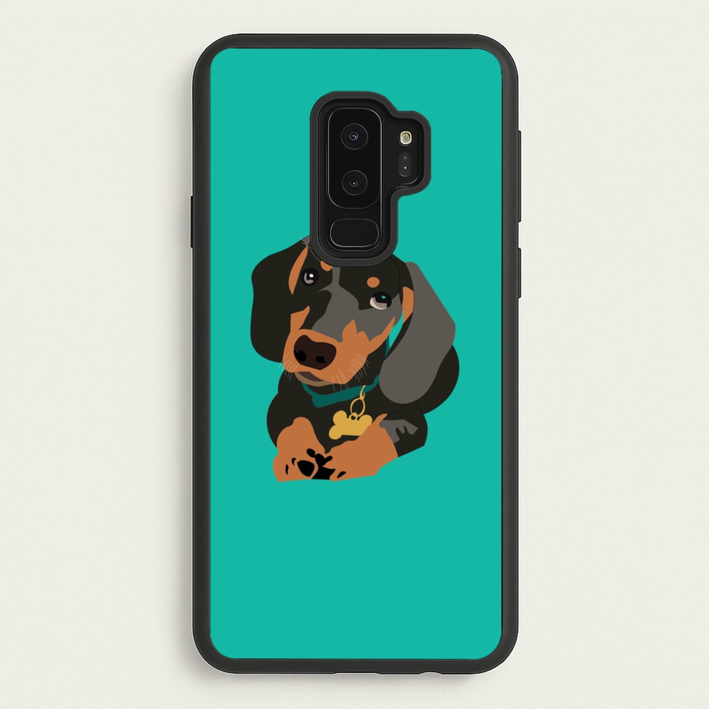 Black & brown - Dachshunds - Dachshunds Phone Case for Galaxy S9 Plus