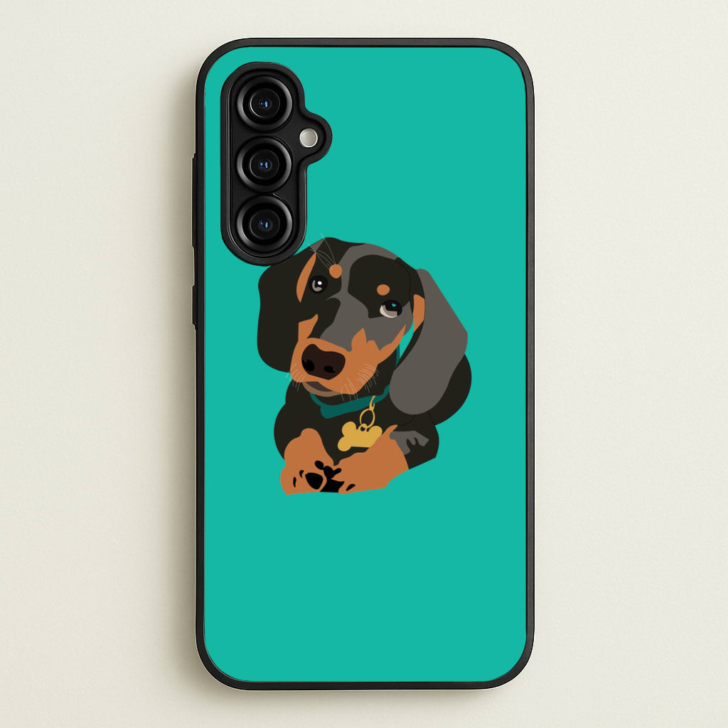 Black & brown - Dachshunds  - Dachshunds Phone Case for Galaxy A54