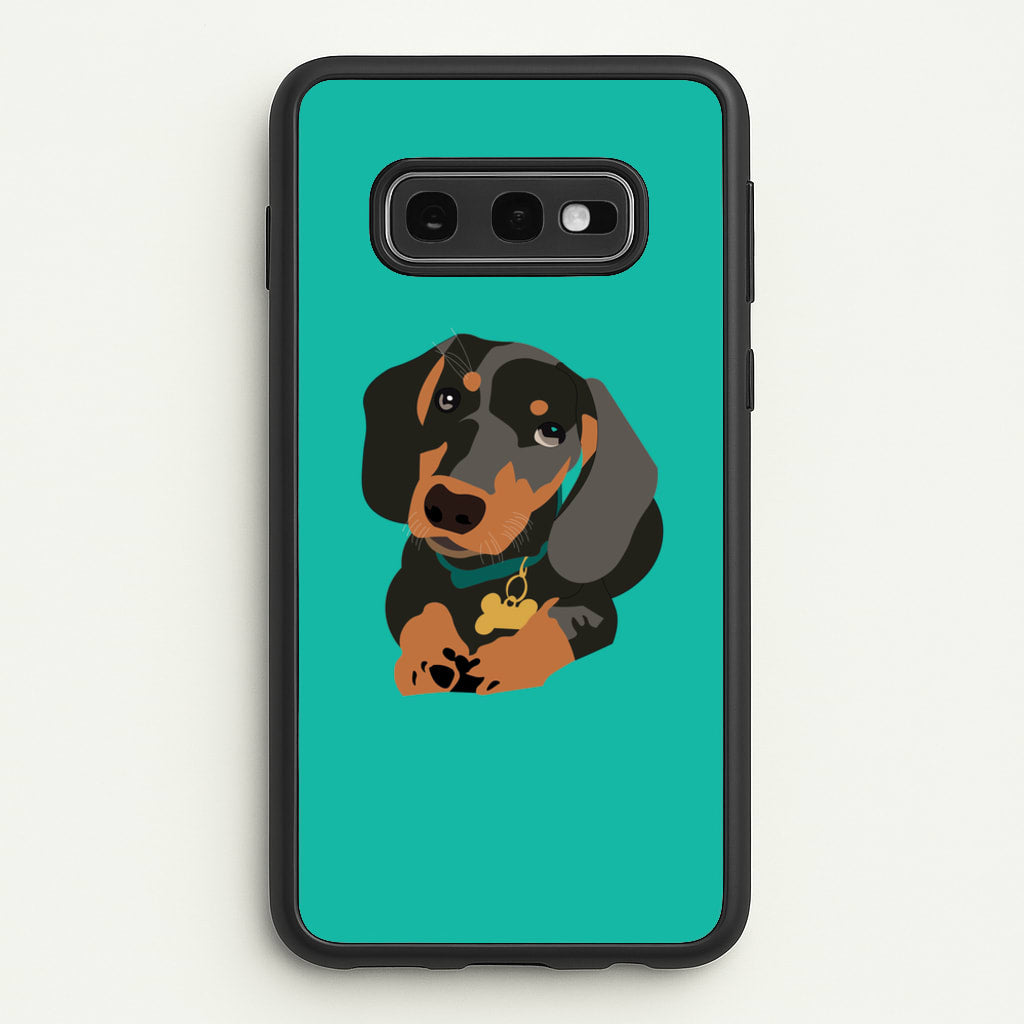 Black & brown - Dachshunds - Dachshunds Phone Case for Galaxy S10e