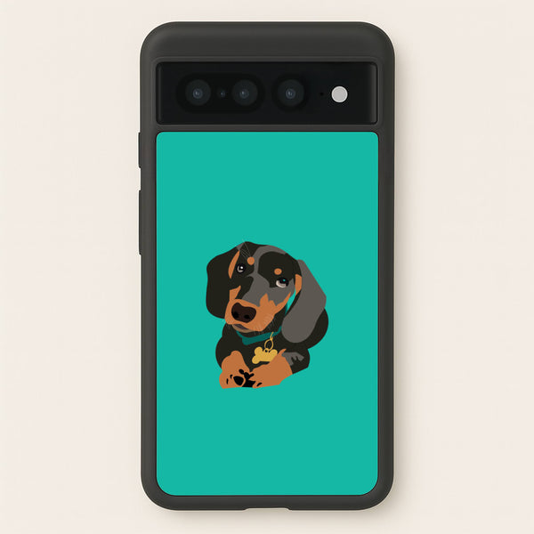 Black & brown - Dachshunds - Dachshunds Phone Case for Google Pixel 7 Pro
