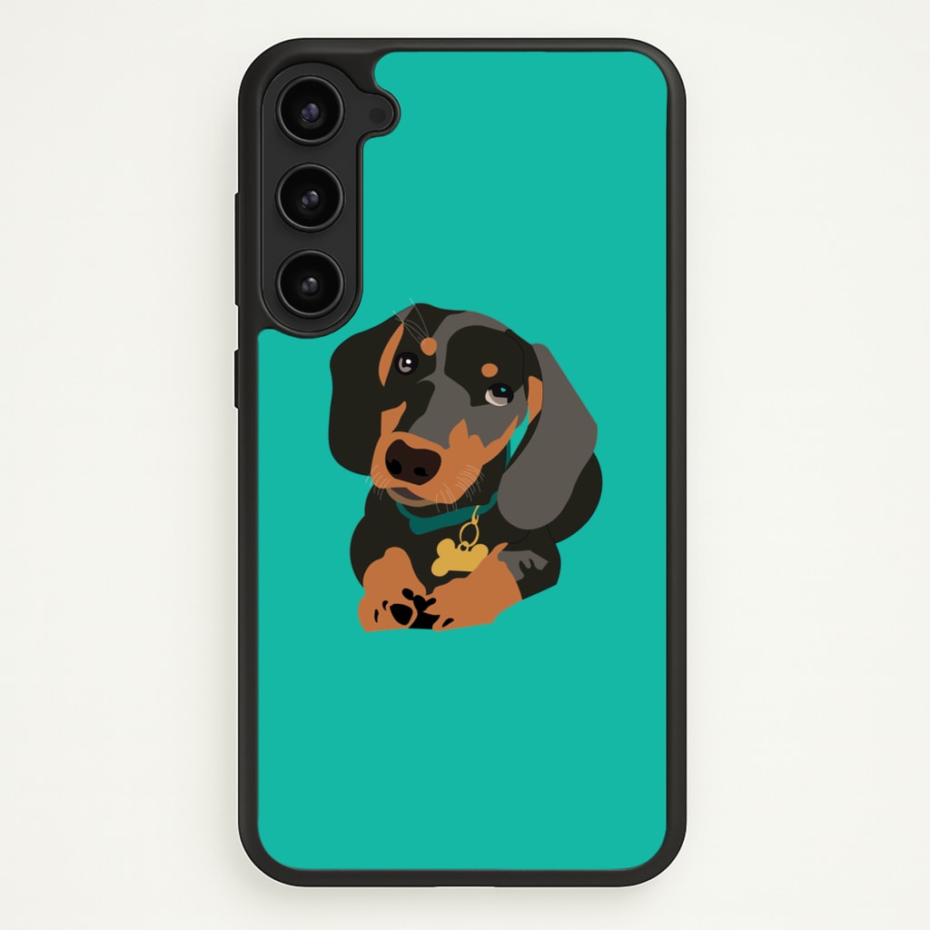 Black & brown - Dachshunds - Dachshunds Phone Case for Galaxy S23