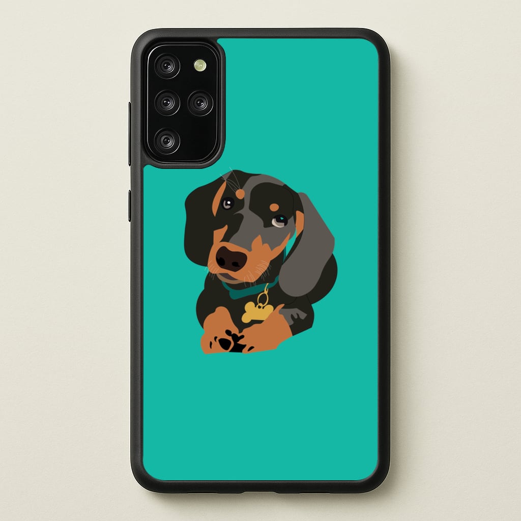 Black & brown - Dachshunds  - Dachshunds Phone Case for Galaxy S20 Plus
