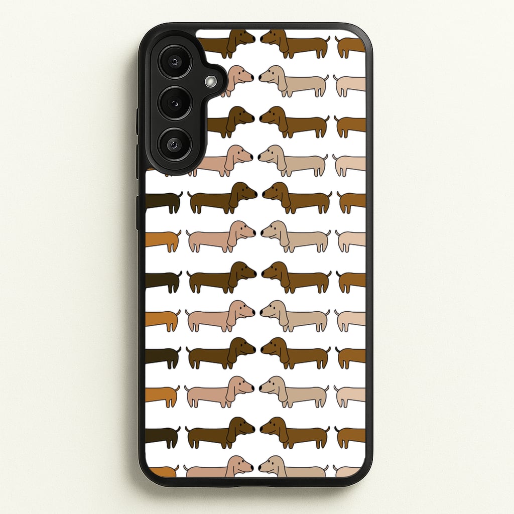 Collage - Dachshunds - Dachshunds Phone Case for Galaxy A34