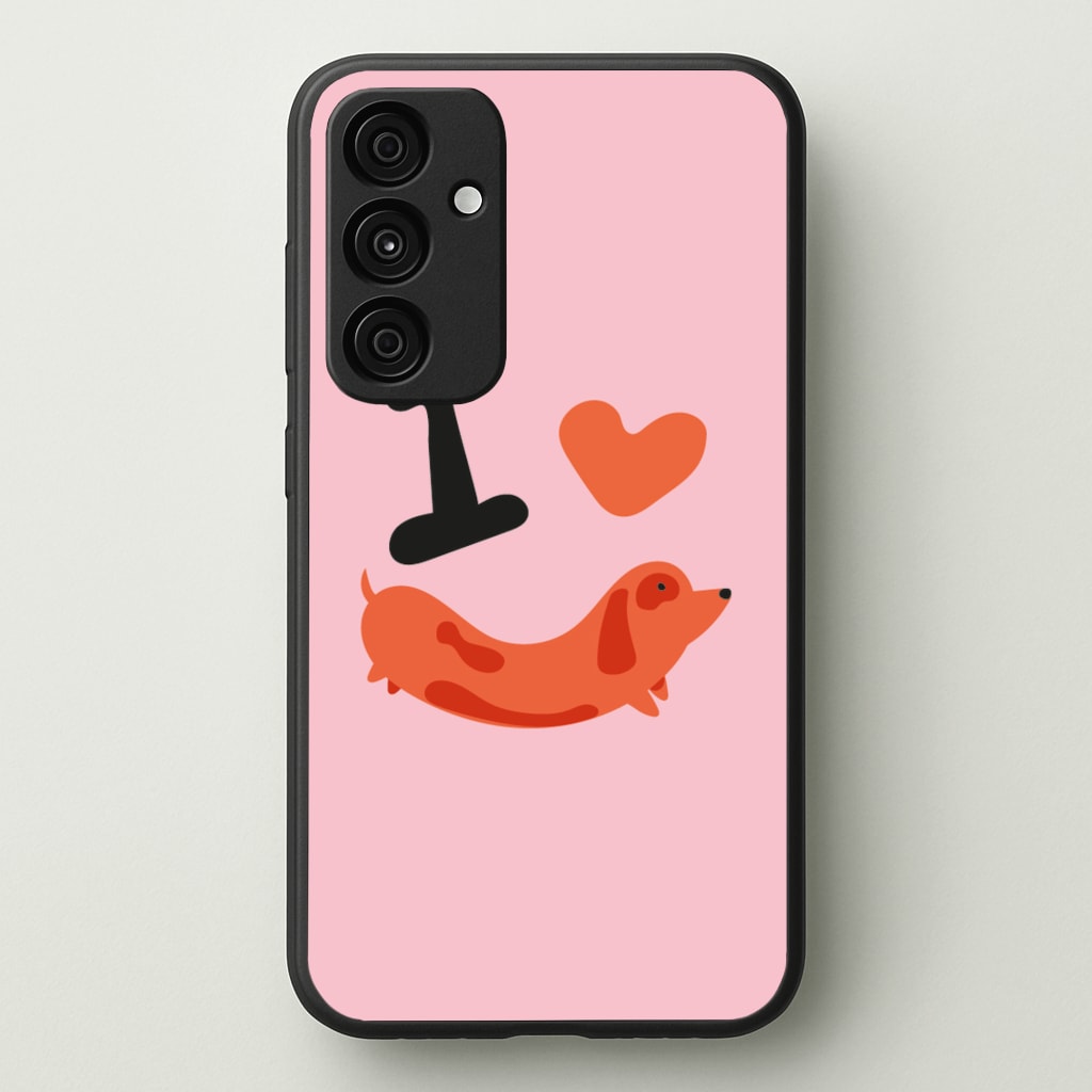 I love Dachshunds - Dachshunds Phone Case for Galaxy A35