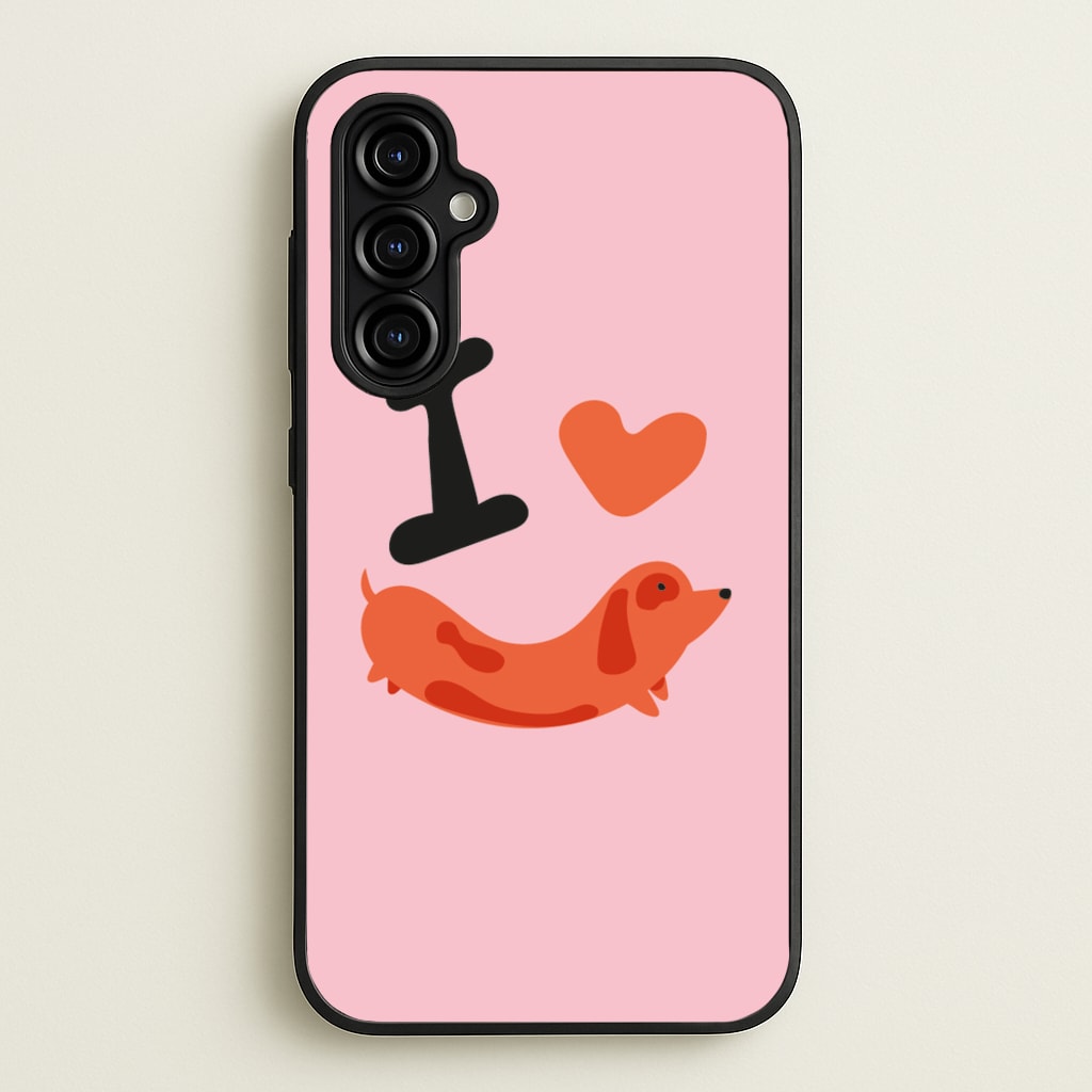 I love Dachshunds - Dachshunds Phone Case for Galaxy A54
