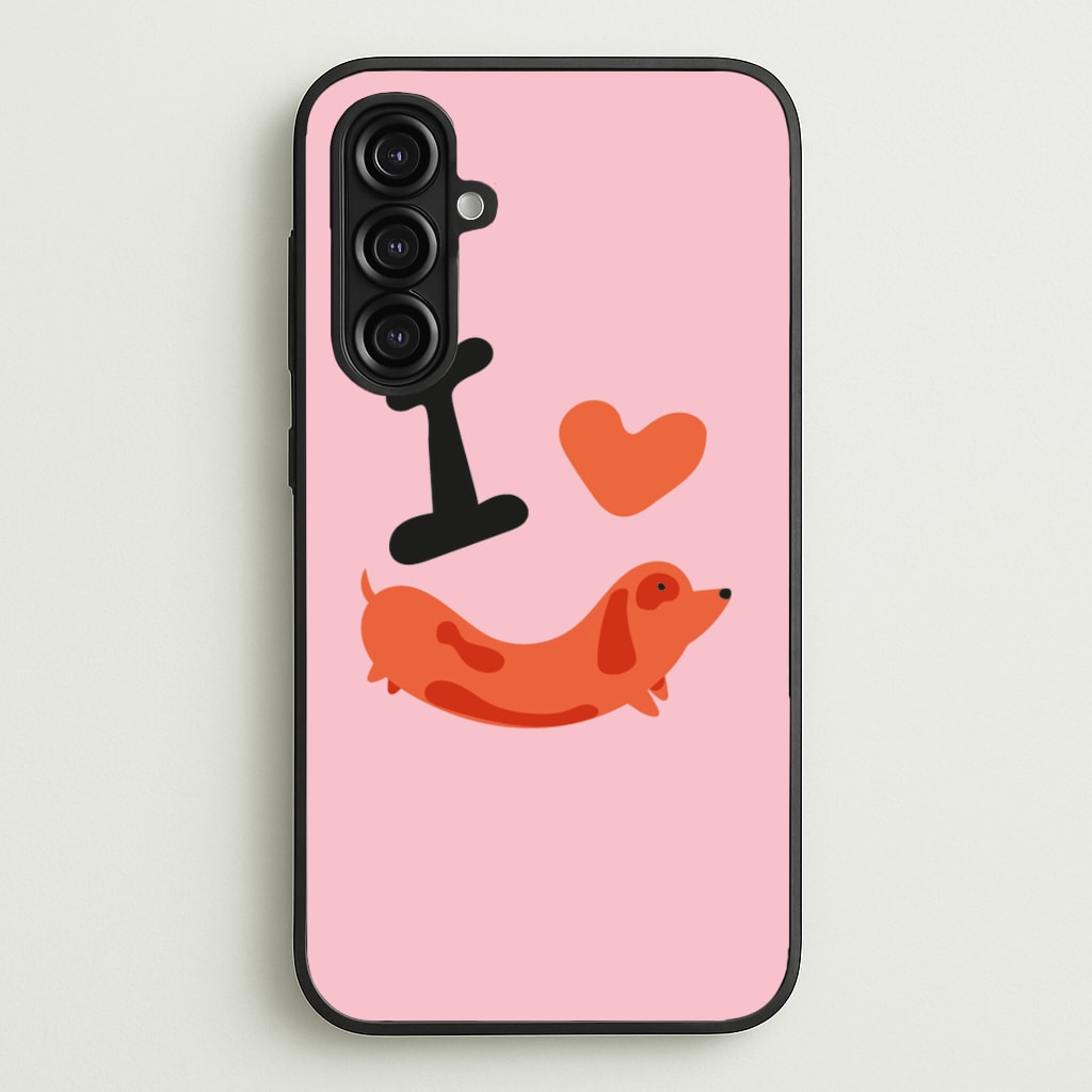 I love Dachshunds - Dachshunds Phone Case for Galaxy A16