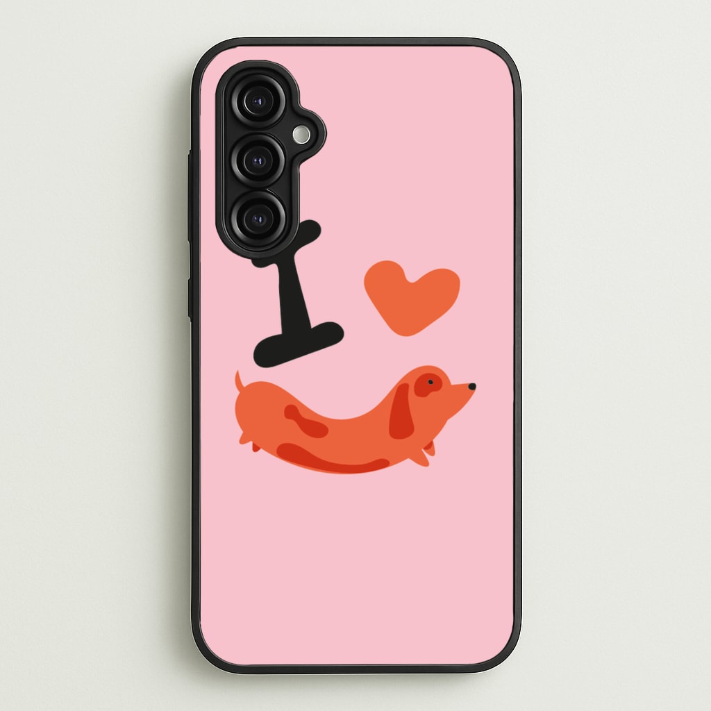 I love Dachshunds - Dachshunds Phone Case for Galaxy A14
