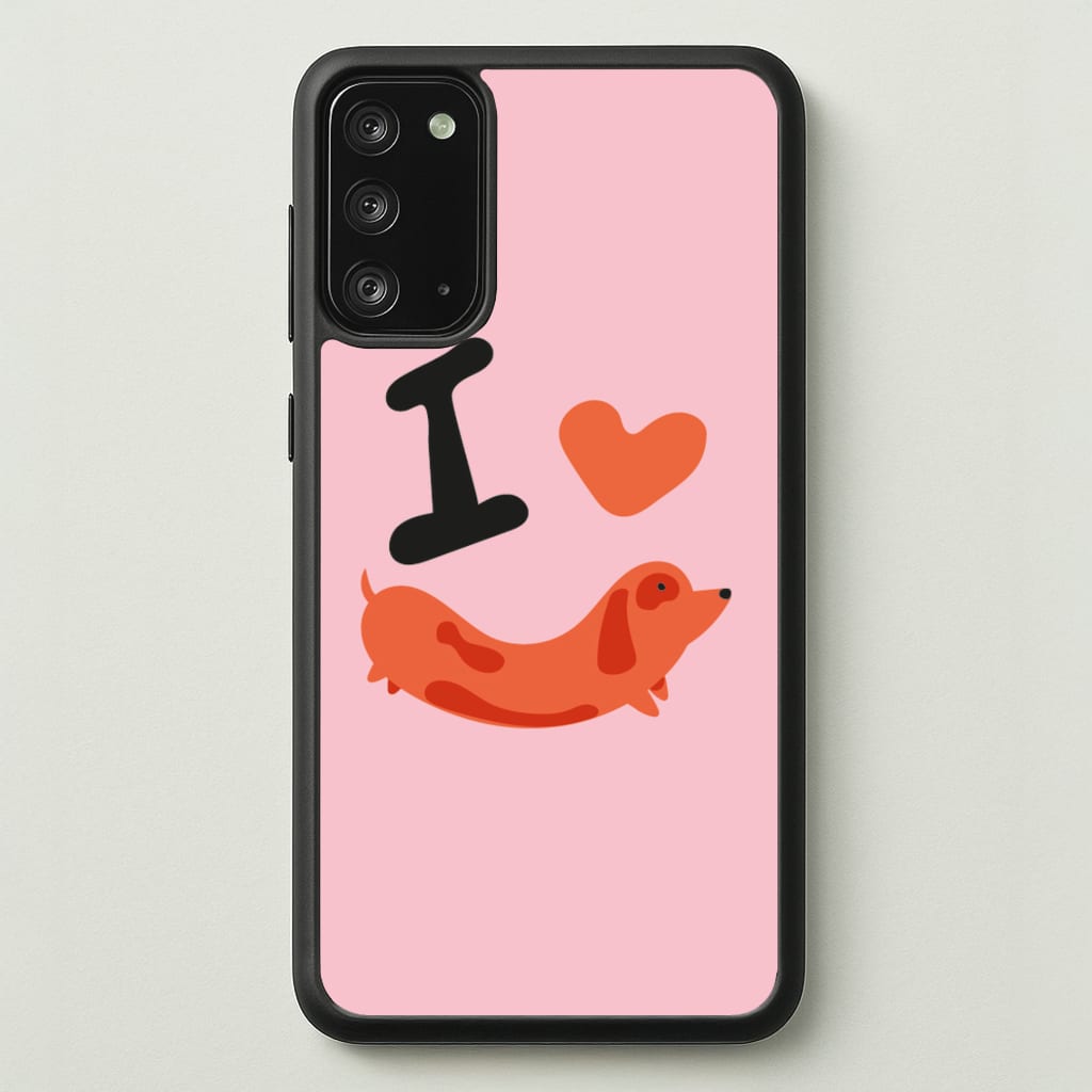 I love Dachshunds - Dachshunds Phone Case for Galaxy Note 20