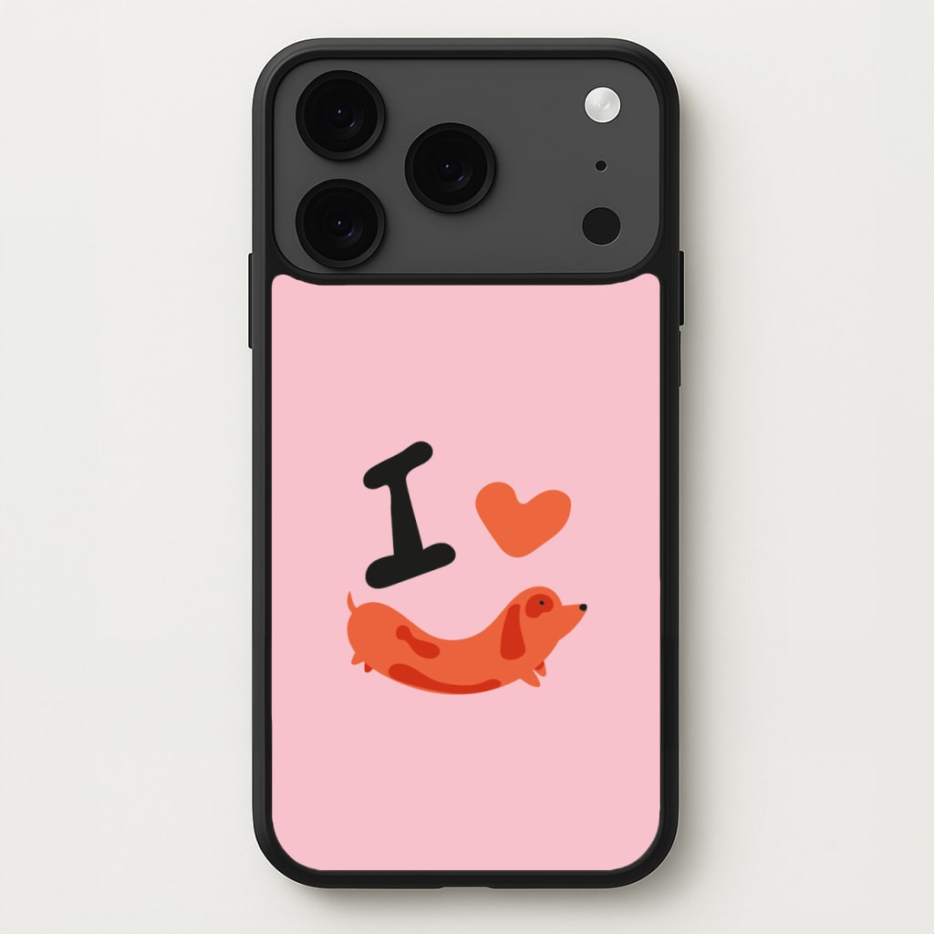 I love Dachshunds Phone Case for iPhone 17 Pro Max