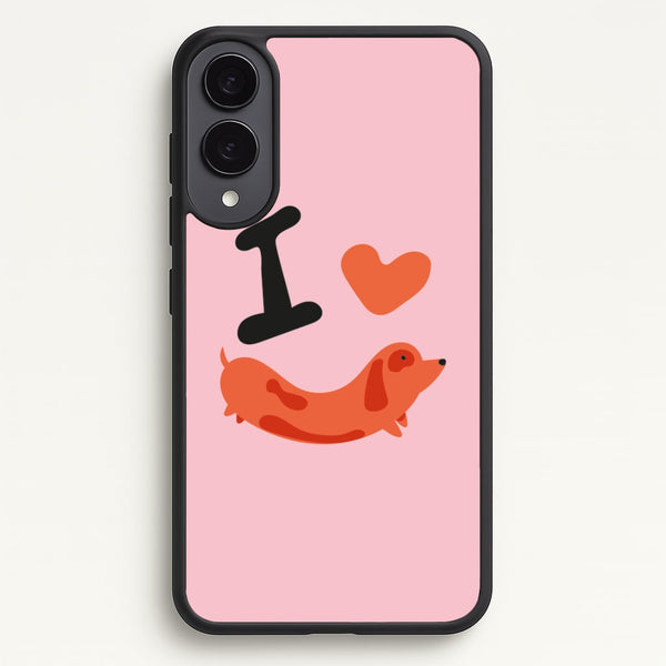 I love Dachshunds - Dachshunds Phone Case for Galaxy S25 Edge