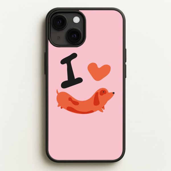 I love Dachshunds - Dachshunds Phone Case for iPhone 13 Mini