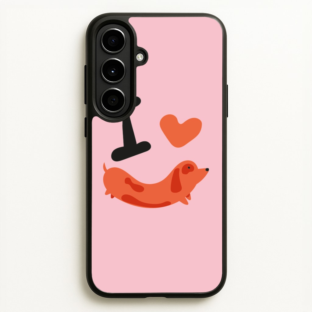 I love Dachshunds - Dachshunds Phone Case for Galaxy A56