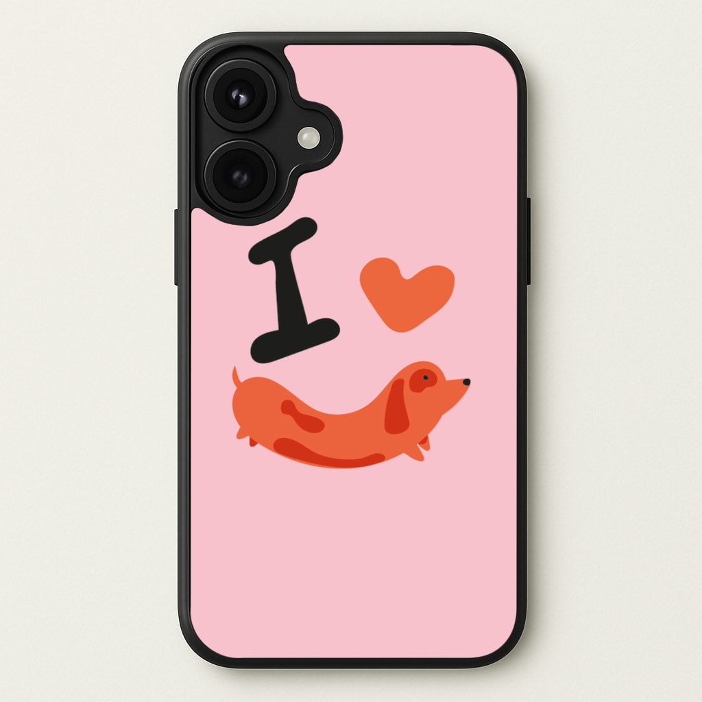 I love Dachshunds Phone Case for iPhone 17