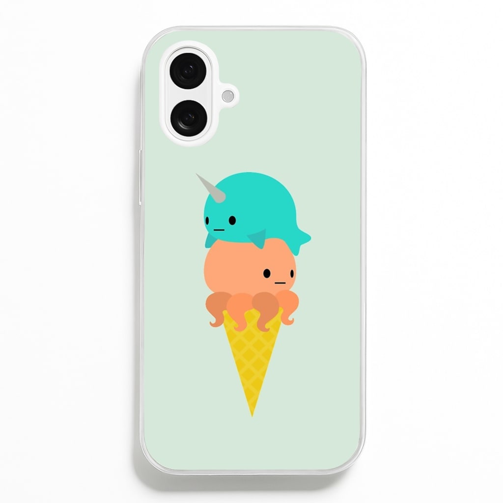 Narwhal Octopus Ice Cream - Summer Phone Case for iPhone 16 Plus
