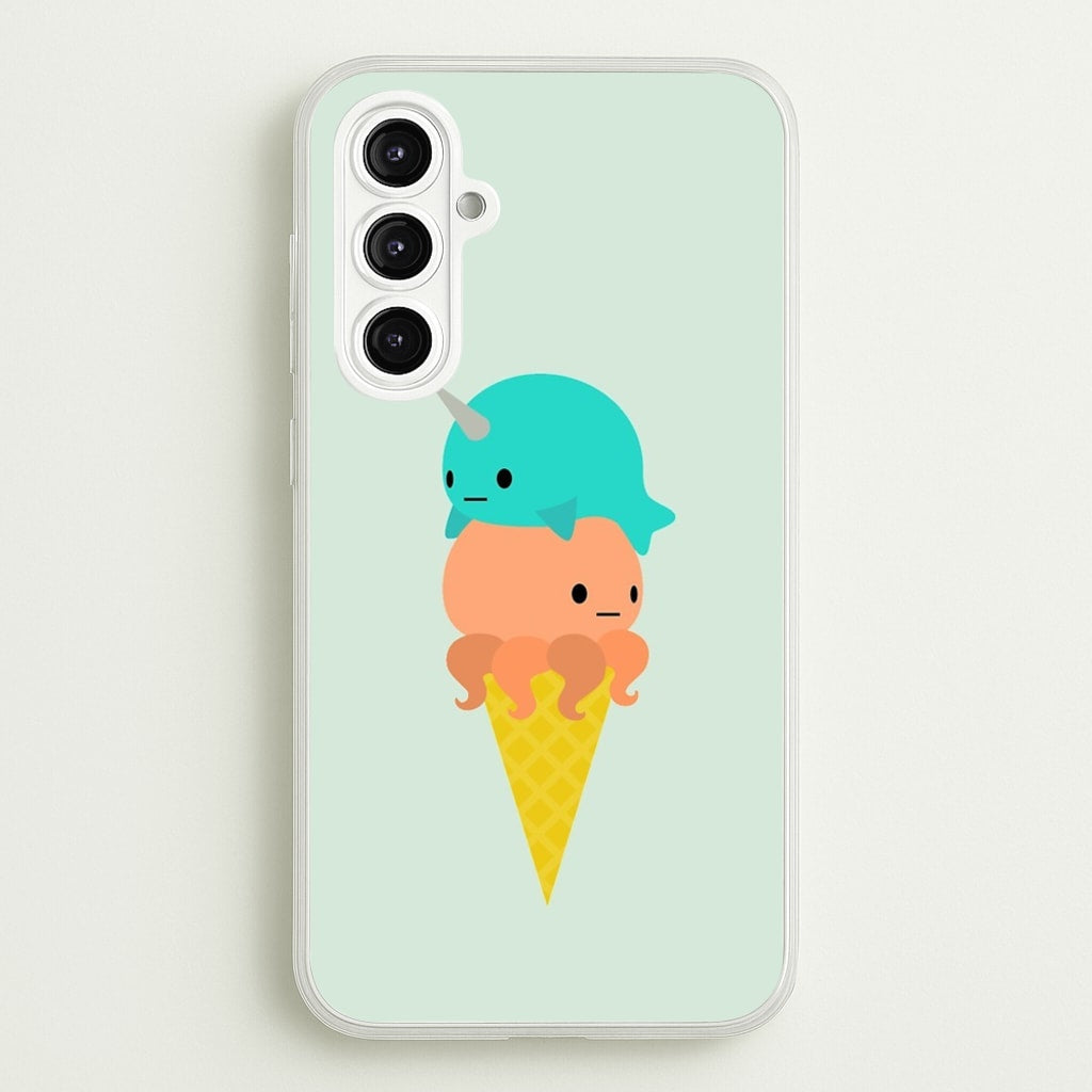 Narwhal Octopus Ice Cream - Summer Phone Case for Galaxy A16