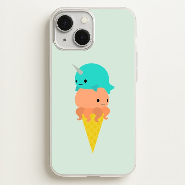 Narwhal Octopus Ice Cream - Summer Phone Case for iPhone 13 Mini