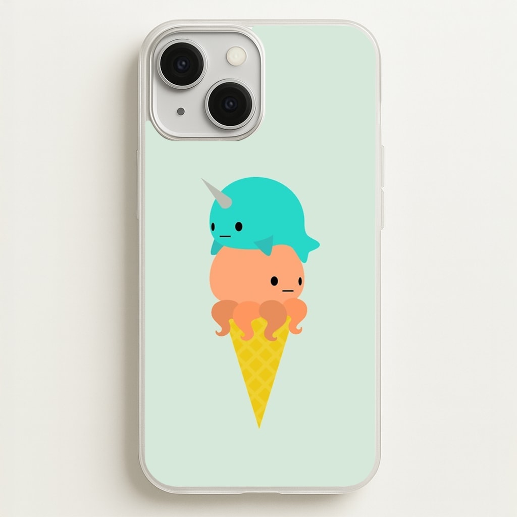 Narwhal Octopus Ice Cream - Summer Phone Case for iPhone 13
