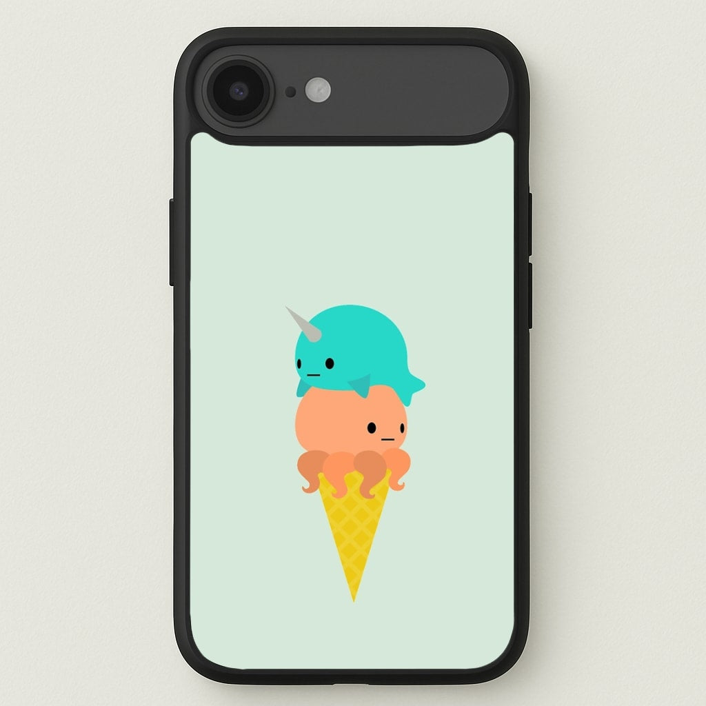 Narwhal Octopus Ice Cream Phone Case for iPhone 17 Air