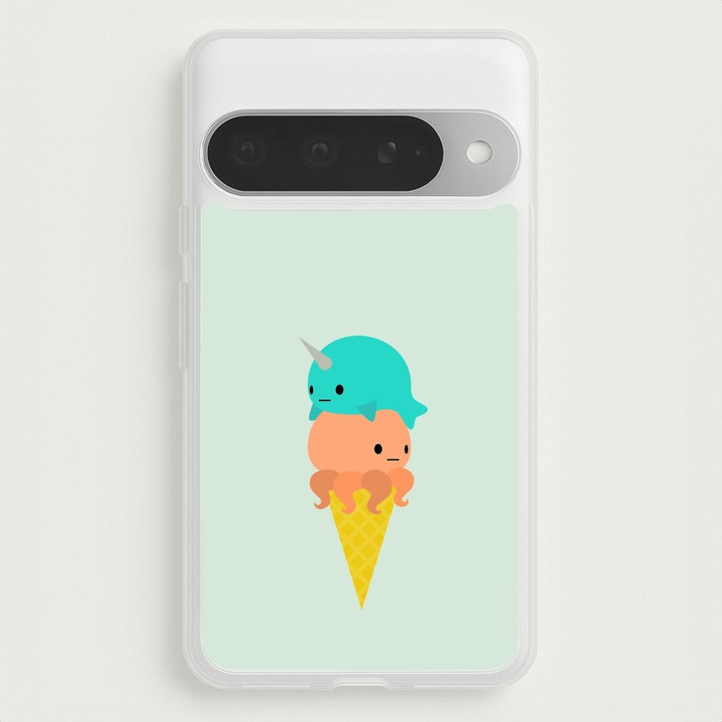 Narwhal Octopus Ice Cream Phone Case for Google Pixel 10 Pro XL
