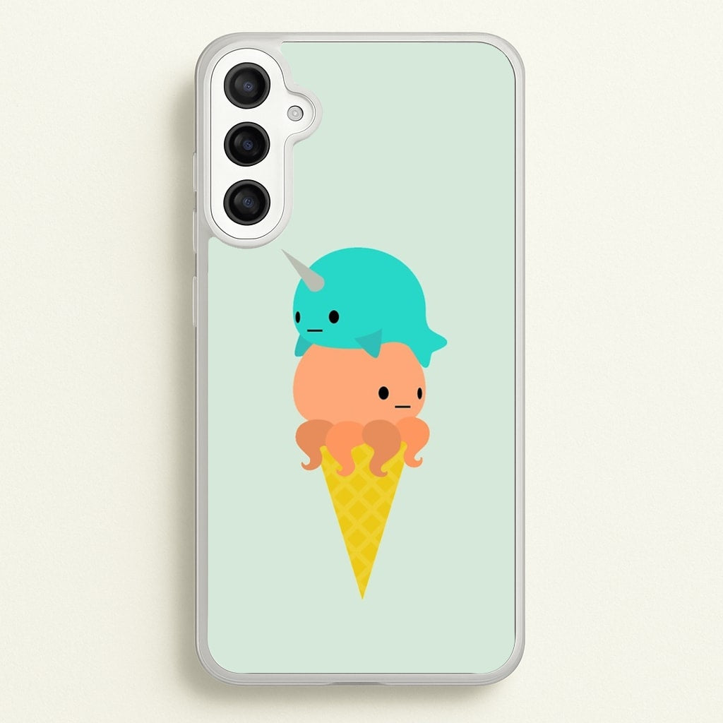 Narwhal Octopus Ice Cream - Summer Phone Case for Galaxy A34