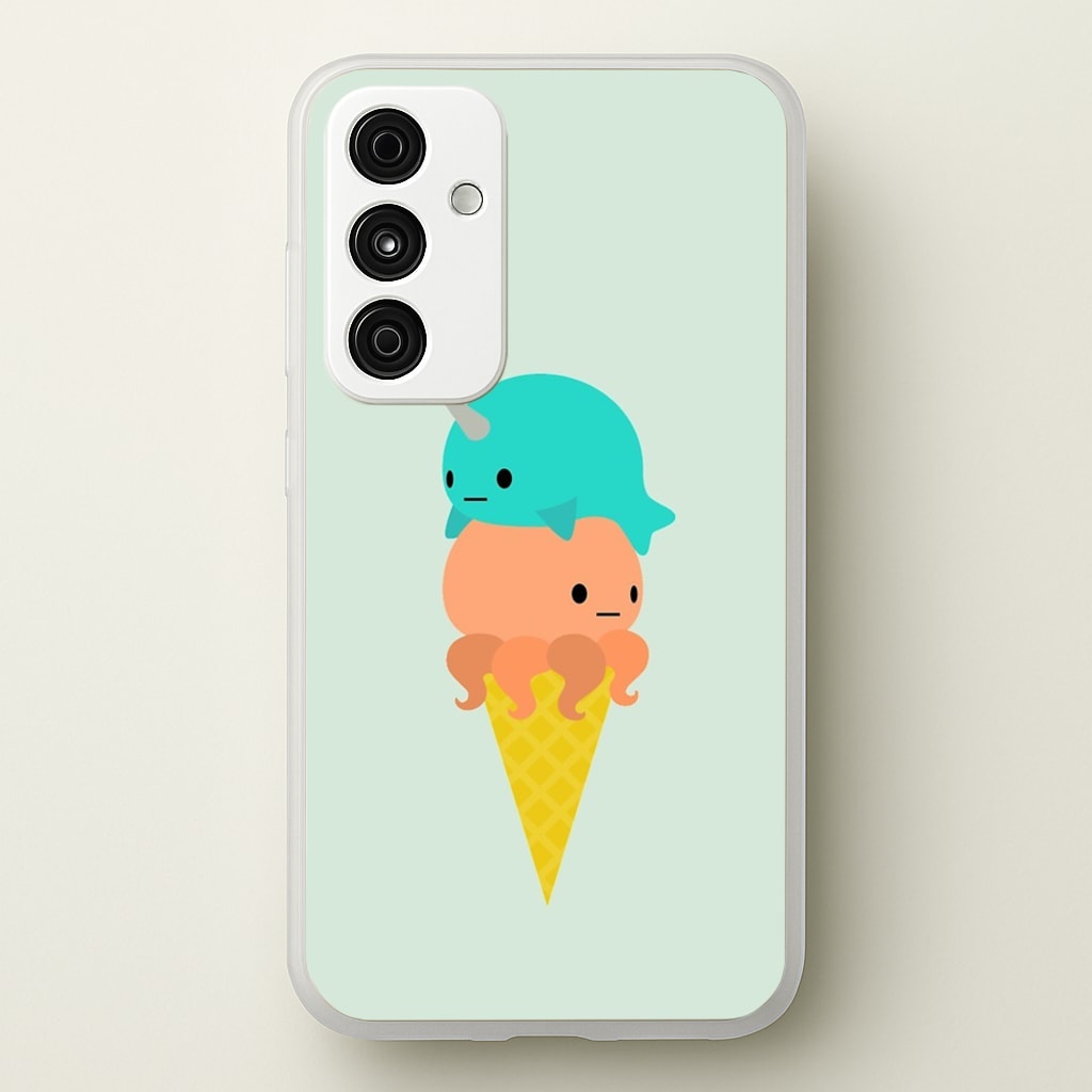 Narwhal Octopus Ice Cream - Summer Phone Case for Galaxy A55