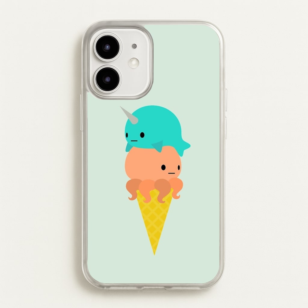 Narwhal Octopus Ice Cream - Summer Phone Case for iPhone 12 / 12 Pro