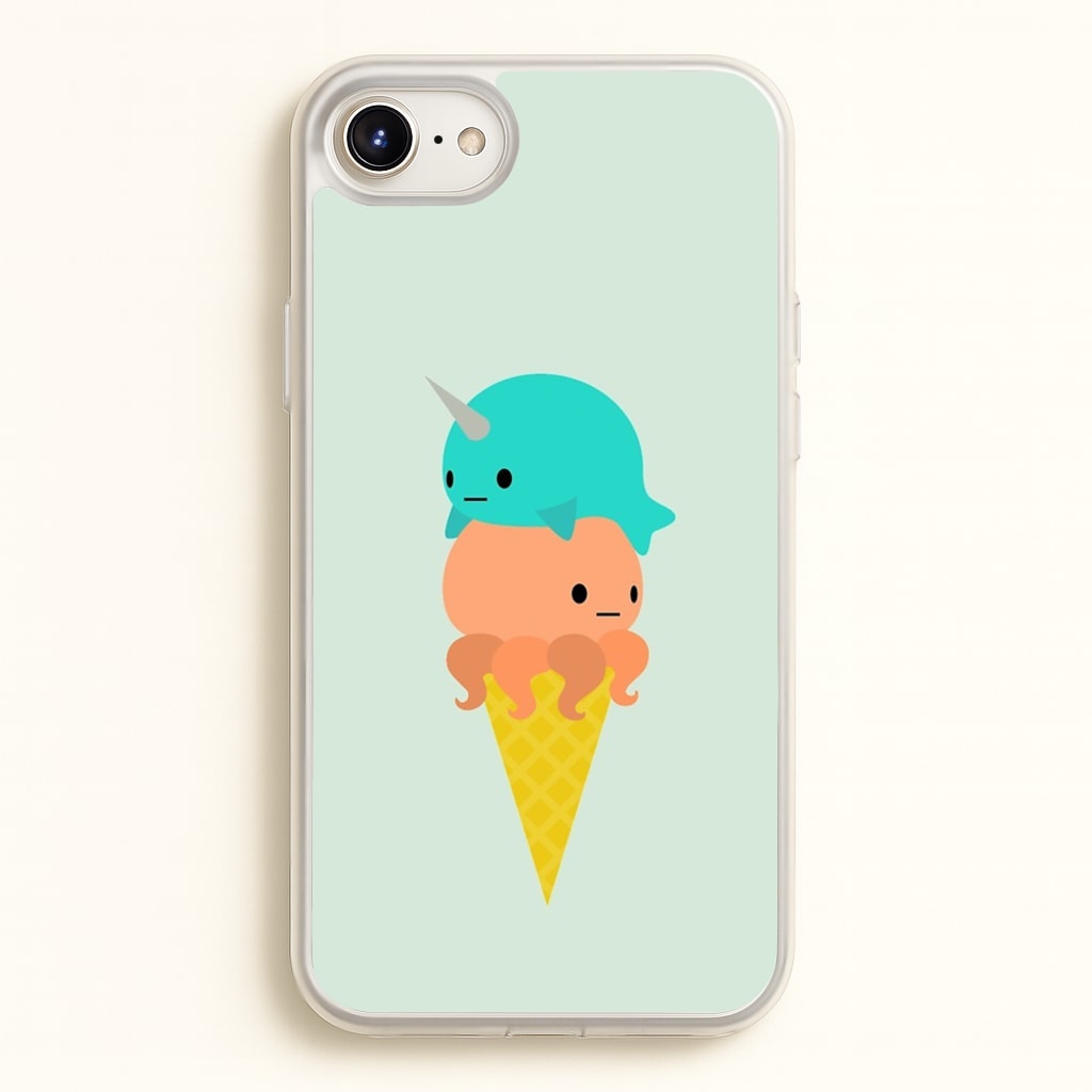 Narwhal Octopus Ice Cream - Summer Phone Case for iPhone 6 Plus / 7 Plus / 8 Plus